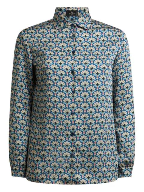 twill shirt with micro palm motif by ETRO