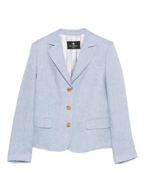v-neck linen blazer by ETRO