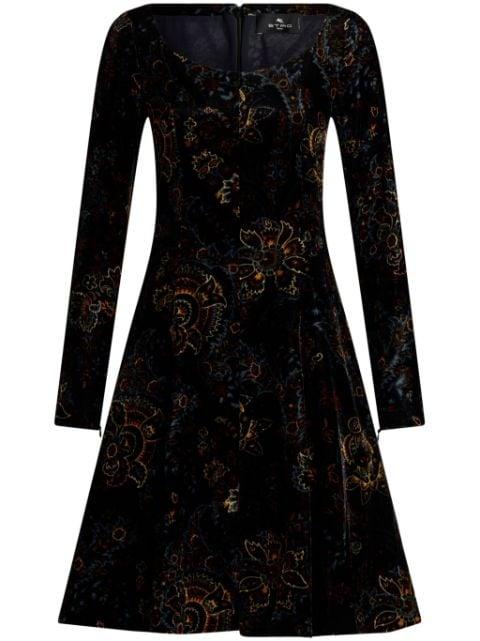 velted printed mini dress by ETRO