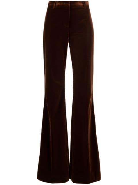 velvet flared trousers by ETRO