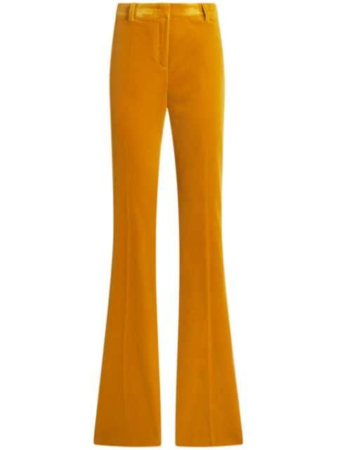 velvet flared trousers by ETRO
