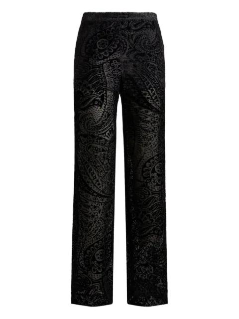 velvet floral trousers by ETRO