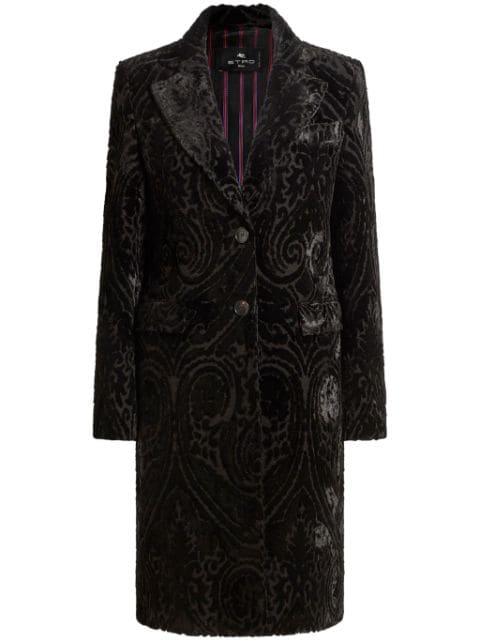 velvet jacquard coat by ETRO