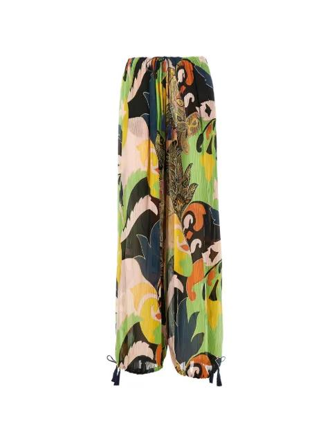 wide-leg trousers with floral Paisley motif by ETRO