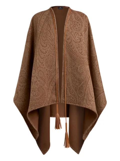 wool and cashmere jacquard cape by ETRO