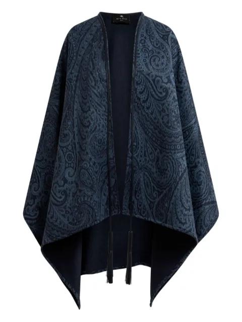 wool and cashmere jacquard cape by ETRO
