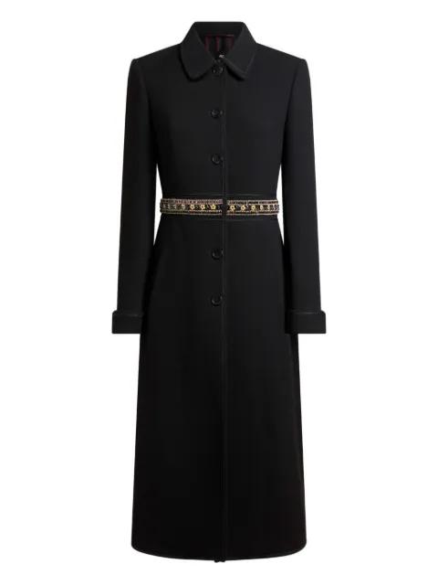 wool coat with jewel embellishments by ETRO