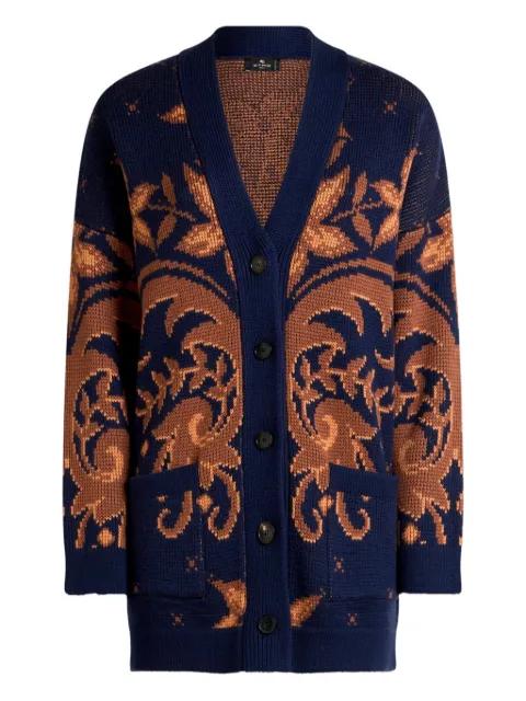 wool jacquard cardigan by ETRO