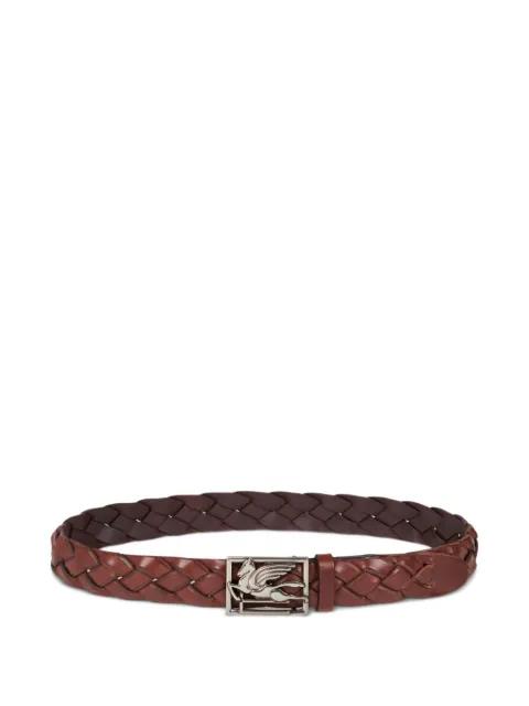 woven leather belt by ETRO