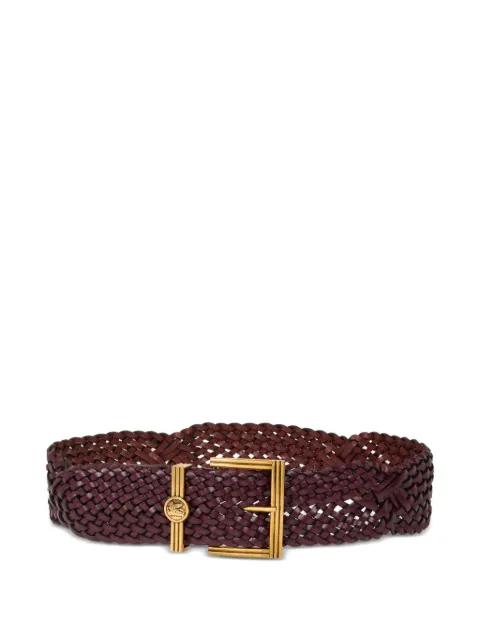 woven leather belt by ETRO