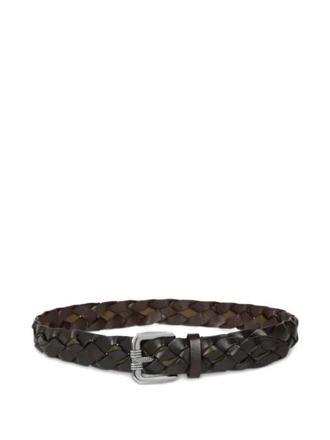 woven leather belt by ETRO