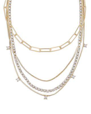 Cubic Zirconia Chain Necklaces by ETTIKA