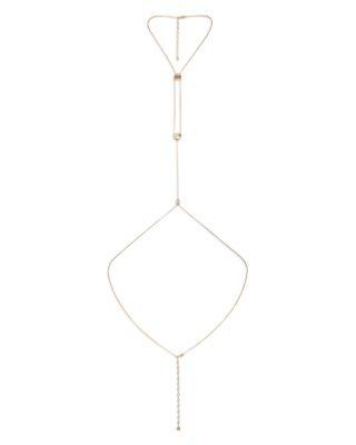 Cubic Zirconia Dainty Shell Body Chain by ETTIKA