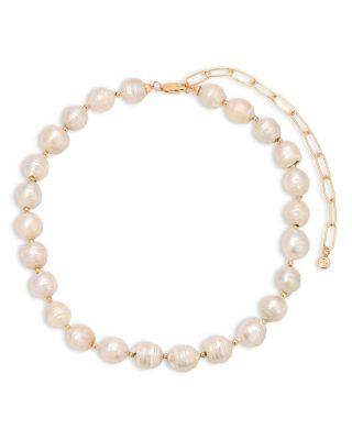 Cultured Freshwater Pearl Collar Necklace by ETTIKA