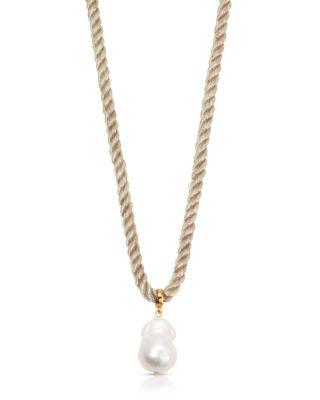 Cultured Freshwater Pearl Token Necklace by ETTIKA
