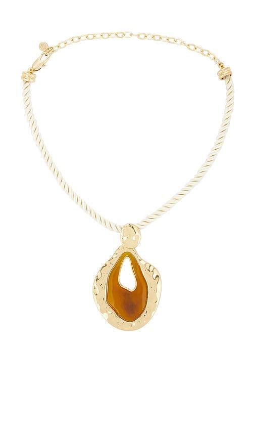 Ettika Acrylic Pendant Necklace in Tan by ETTIKA