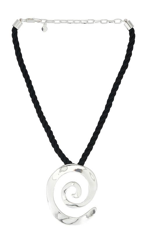 Ettika Aura Rope Necklace in Metallic Silver,Black by ETTIKA