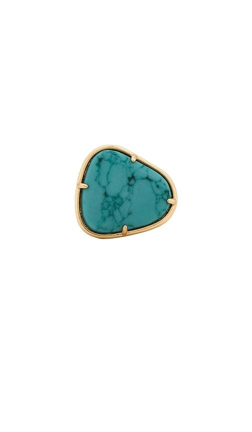 Ettika Bold Turquoise Ring in Metallic Gold by ETTIKA