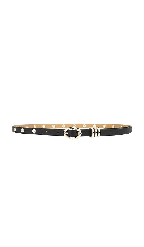 Ettika Classic Studded Skinny Belt in Black by ETTIKA