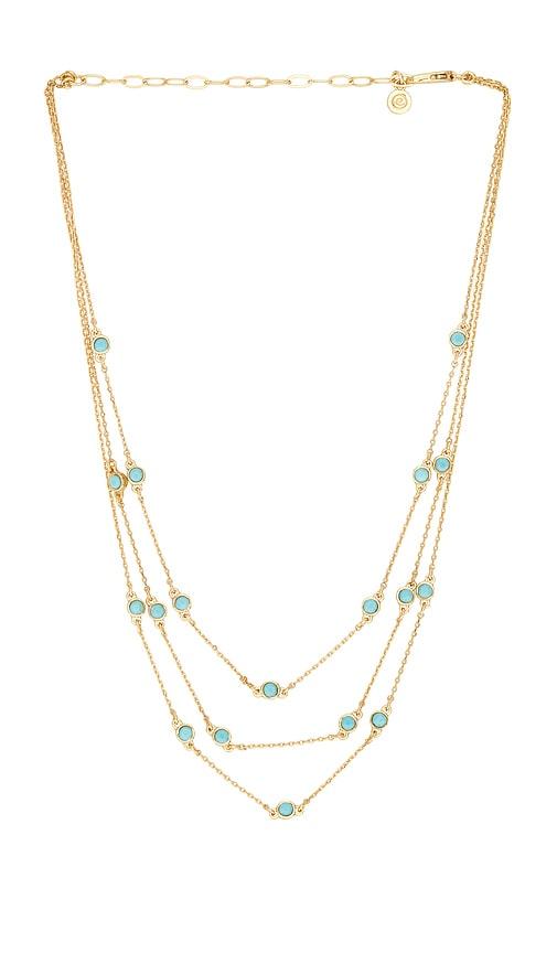 Ettika Crystal Dot Layered Necklace in Metallic Gold by ETTIKA