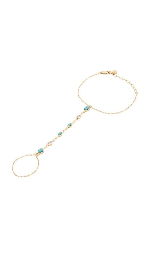 Ettika Dripping Crystal Hand Chain in Metallic Gold by ETTIKA