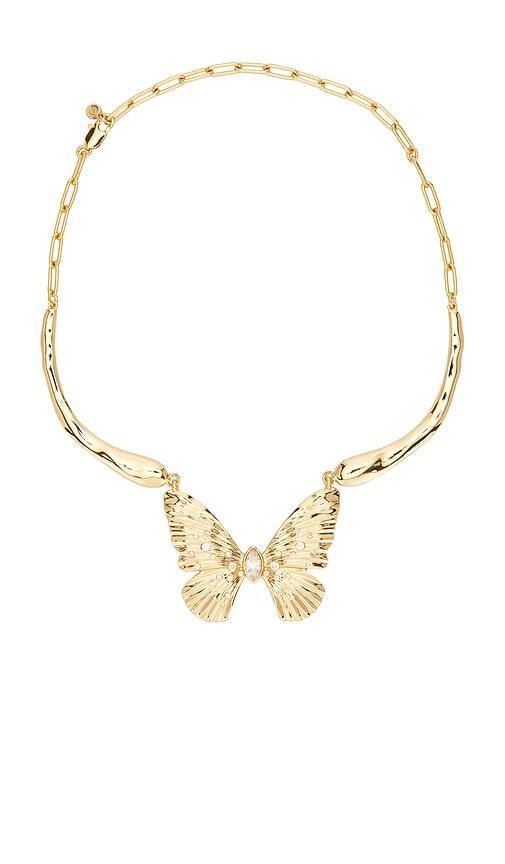 Ettika Fluttering Glow Collar Necklace in Metallic Gold by ETTIKA
