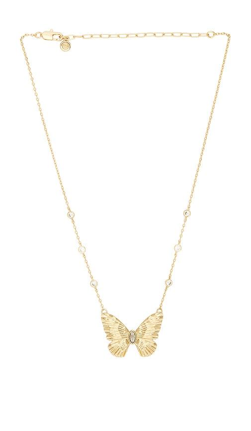 Ettika Fluttering Glow Pendant Necklace in Metallic Gold by ETTIKA