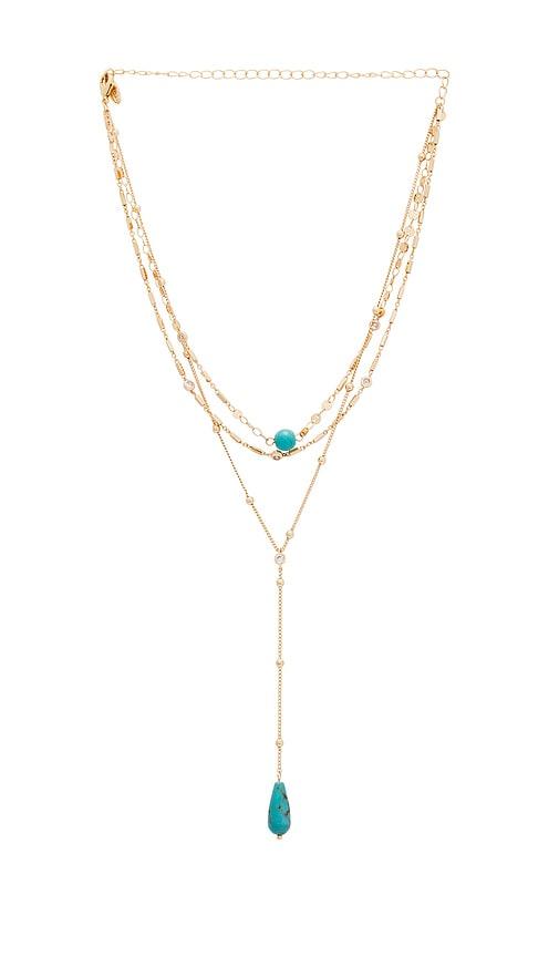 Ettika Forever Multi Chain Lariat Choker in Metallic Gold by ETTIKA