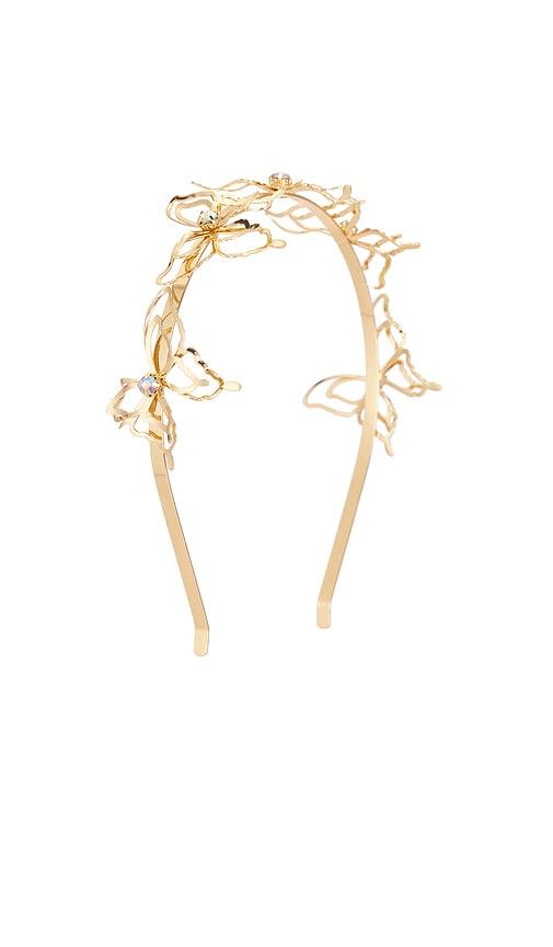 Ettika Free People Seas The Day Mule in Taupe Suede in Metallic Gold by ETTIKA