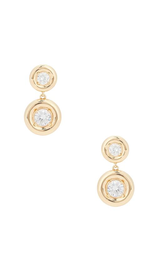 Ettika Gypsy Set Crystal Earrings in Metallic Gold by ETTIKA