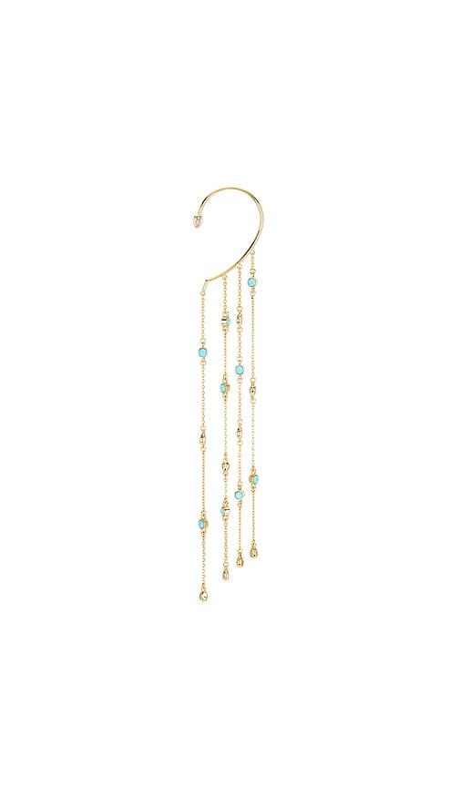 Ettika Linear Chains Statement Ear Cuff in Metallic Gold by ETTIKA