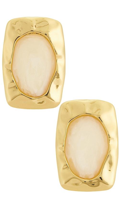 Ettika Liquid Resin Earring in Beige by ETTIKA
