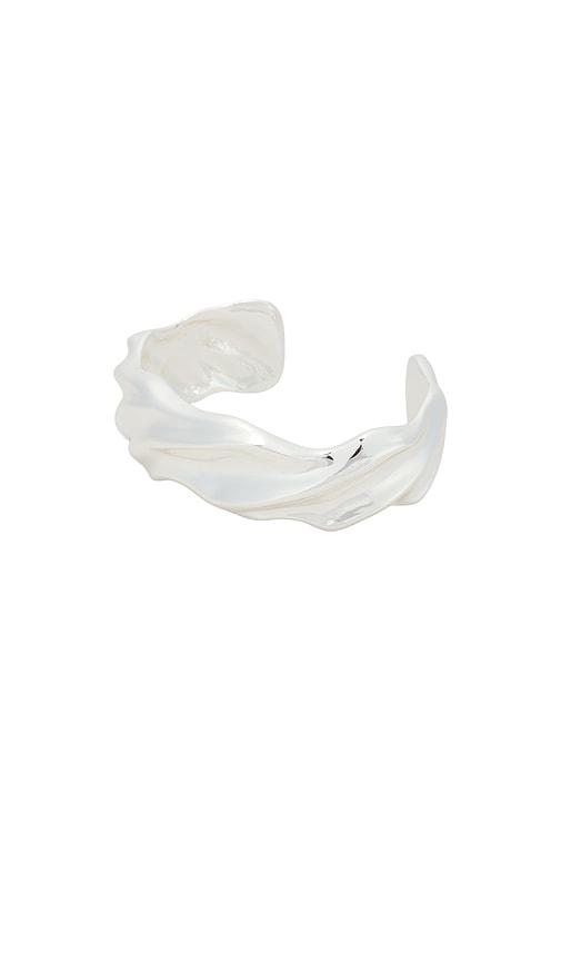 Ettika Lustrous Wave Cuff in Metallic Silver by ETTIKA