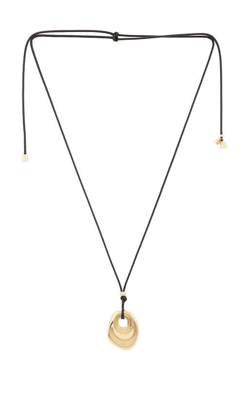 Ettika Melted Edge Pendant Necklace in Metallic Gold by ETTIKA
