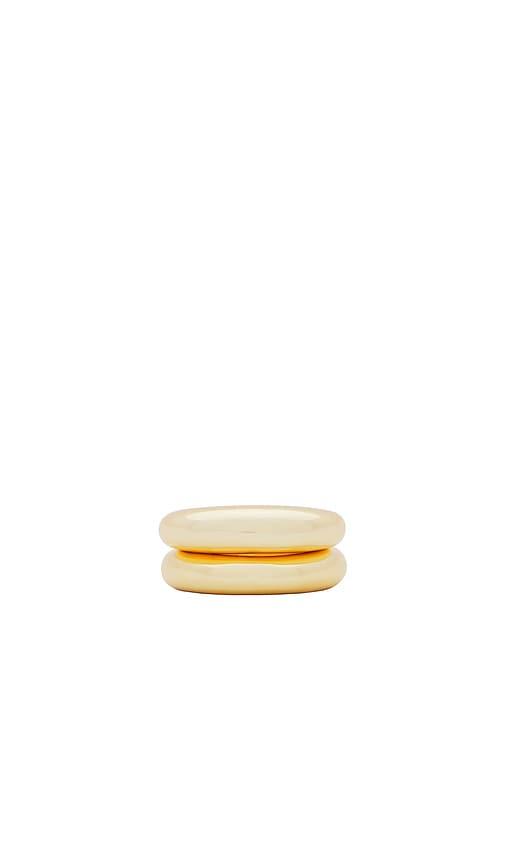 Ettika Modern Dome Ring Set in Metallic Gold by ETTIKA