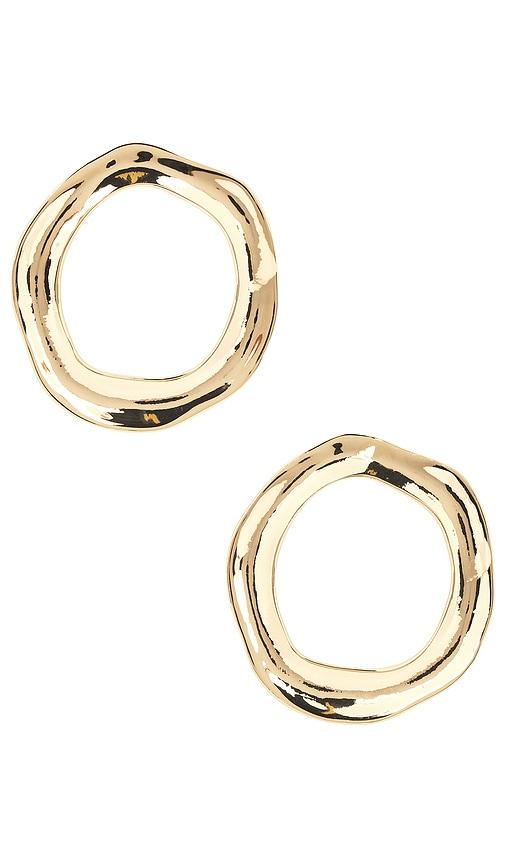 Ettika Open Circle Earrings in Metallic Gold by ETTIKA