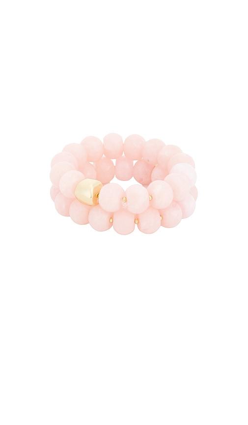 Ettika Power Bead Bracelet Stack in Rose by ETTIKA