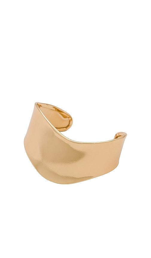 Ettika Smooth Cuff Bracelet in Metallic Gold by ETTIKA