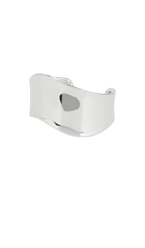 Ettika Smooth Cuff Bracelet in Metallic Silver by ETTIKA