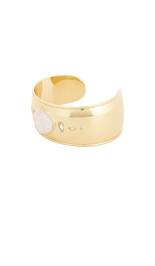 Ettika Solstice Thick Cuff Bracelet in White by ETTIKA