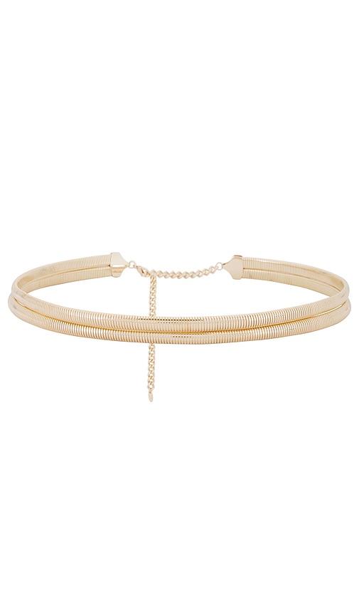 Ettika Wrap Around Flex Snake Chain Belt in Metallic Gold by ETTIKA