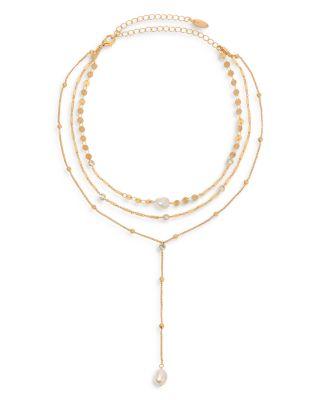 Forever Freshwater Pearl Multi-Chain Choker Necklace by ETTIKA