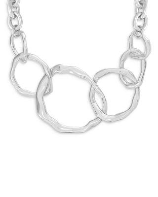 Interlocking Golden Chain Statement Necklace by ETTIKA