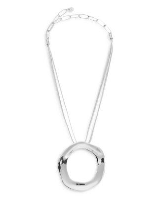 Open Circle Statement Pendant Necklace by ETTIKA