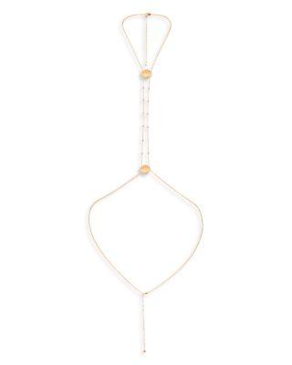 Scallop Shell & Crystal Body Chain by ETTIKA