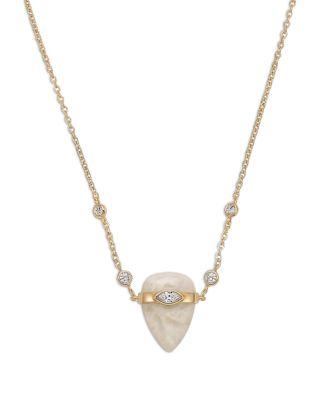 Solstice Pav&eacute; & Stone Pendant Necklace by ETTIKA