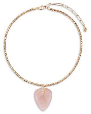 Solstice Pav&eacute; & Stone Pendant Necklace by ETTIKA
