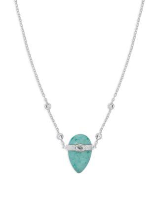 Solstice Pav&eacute; & Stone Pendant Necklace by ETTIKA