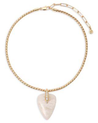 Solstice Pav&eacute; & Stone Pendant Necklace by ETTIKA