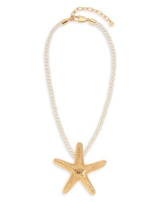 Starfish Cord Pendant Necklace in 18K Gold Plated by ETTIKA